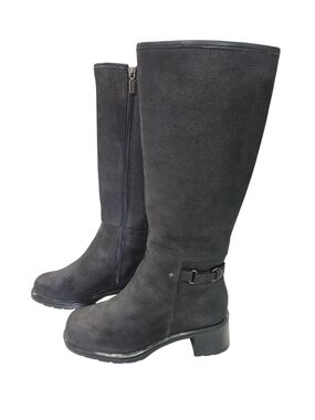 Blondo Black leather with thick Wool Lining  Knee-High Riding Boots